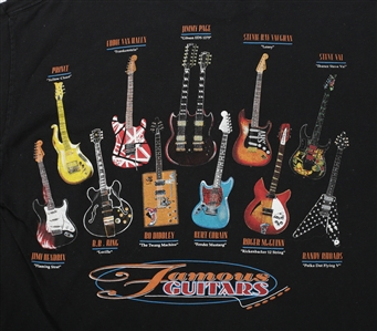 Van Halen 1988-2000s Lot of 2 Fan Made & Guitars Shirts w/COA