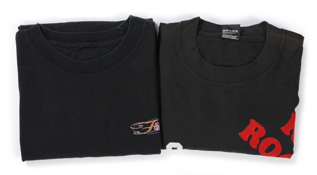 Van Halen 1988-2000s Lot of 2 Fan Made & Guitars Shirts w/COA