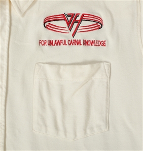 Van Halen 1990s Rare Thick Cotton Button Up Crew Shirt w/COA