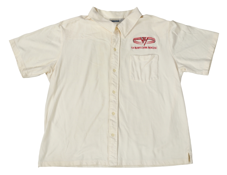 Van Halen 1990s Rare Thick Cotton Button Up Crew Shirt w/COA