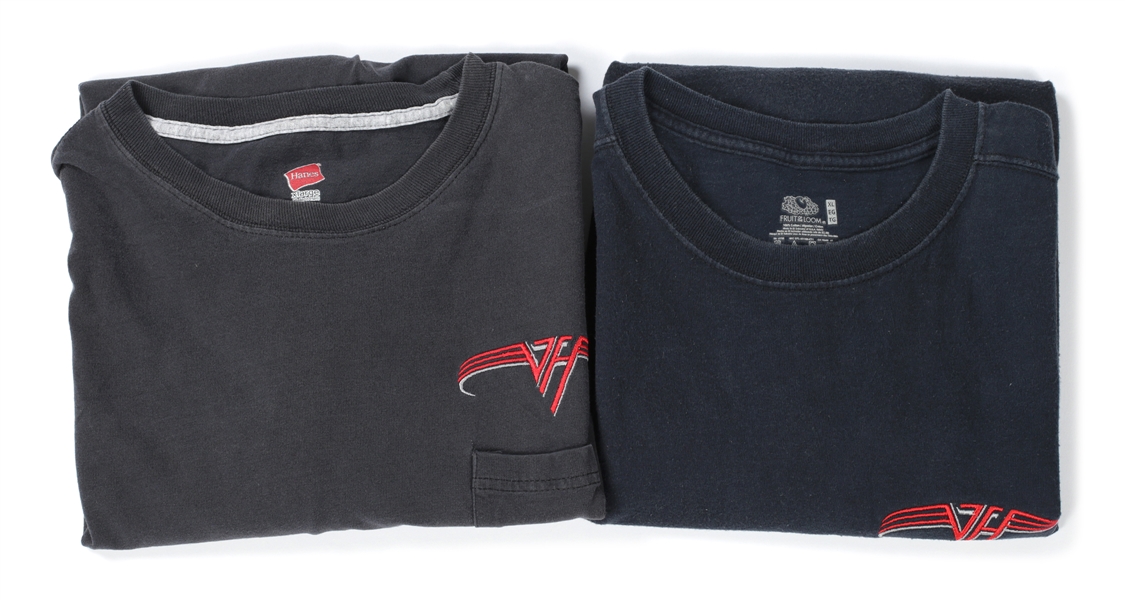 Van Halen 1991 Lot of 2 Black F.U.C.K. Crew Shirts w/COA