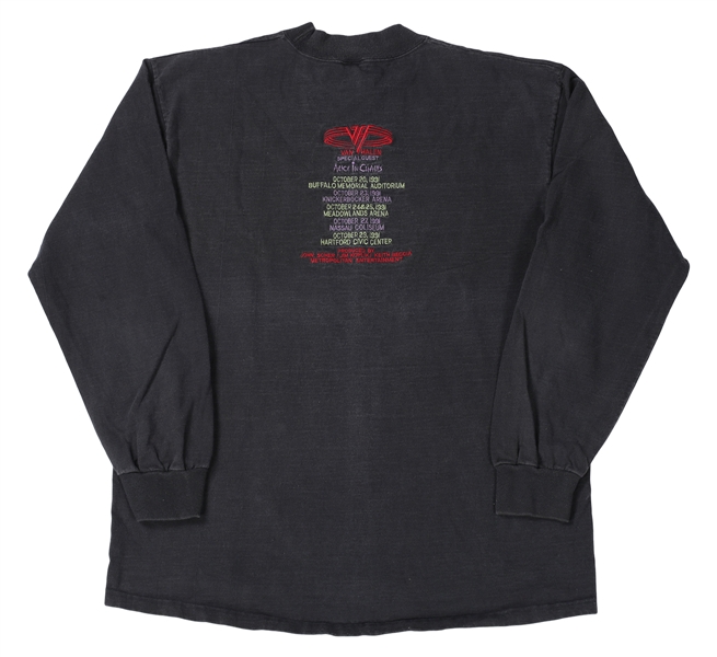 Van Halen 1991 Long Sleeved Rear Embroidered Promoter Shirt w/COA