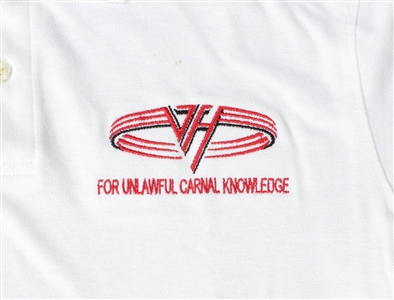 Van Halen 1991-1992 F.U.C.K. White Polo Style Crew Shirt w/COA