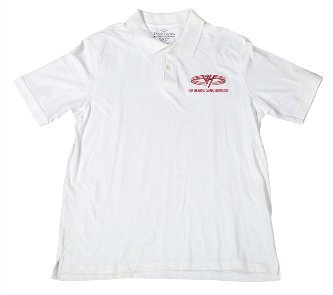 Van Halen 1991-1992 F.U.C.K. White Polo Style Crew Shirt w/COA
