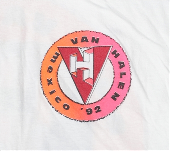 Van Halen 1992 Lot of 2 Mexican Black & White Bootleg Shirts w/COA