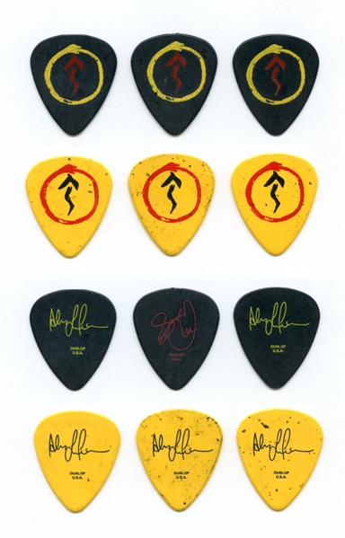Rush 2007 Lot of 6 Alex Lifeson Snakes & Arrows Tour Guitar Picks w/COA
