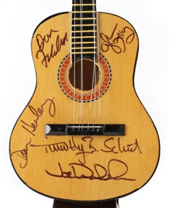 Eagles 2000s Fully Band Autographed Miniature Acoustic Guitar w COA