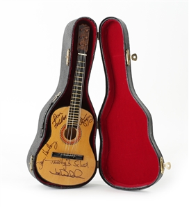 Eagles 2000s Fully Band Autographed Miniature Acoustic Guitar w COA