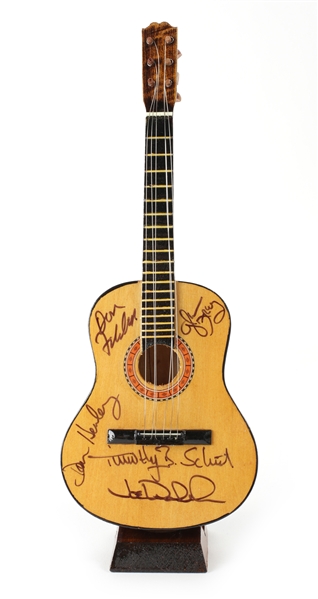 Eagles 2000s Fully Band Autographed Miniature Acoustic Guitar w COA