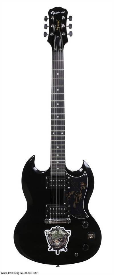 Five Finger Death Punch 2019 Full Band Signed SG Model Guitar