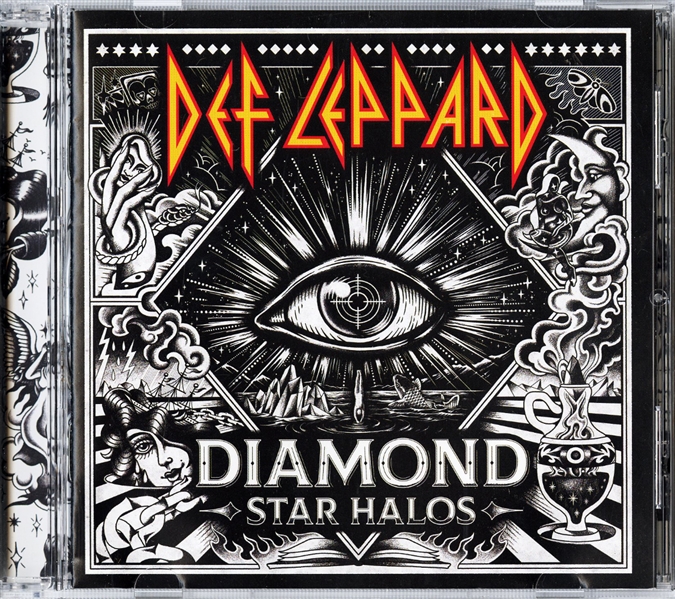 Def Leppard 2022 Diamond Star Halos Fully Band Autographed Compact Disc
