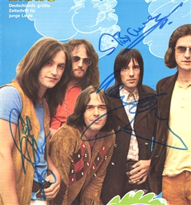 Kinks 1971 3x Autographed German Bravo Magazine Cut