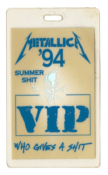 Metallica 1994 Summer Tour VIP Laminate