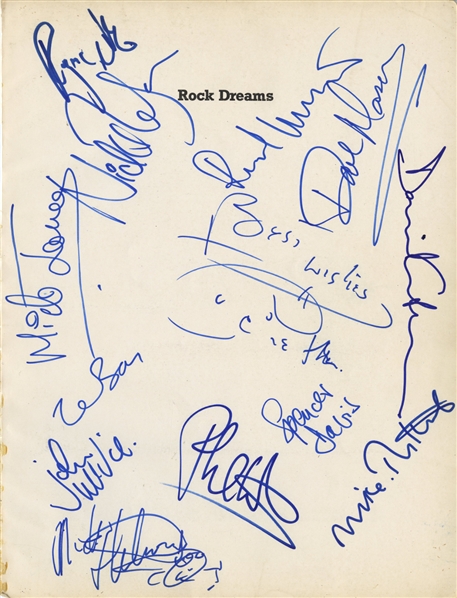 Pink Floyd, Fleetwood Mac & More Rock Dreams 13x Autographed Book Cut w COA