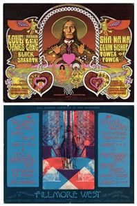 Bill Graham 1970 Love w/ Arthur Lee & Sha Na Na Postcard BG257/258
