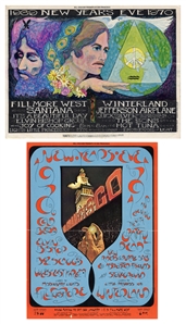 Bill Graham 1969/1970/1971 Lot of 2 New Years Eve Concert Postcards BG209/BG263