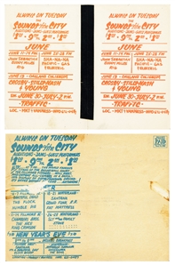 Grateful Dead 1969/1970 Lot of 2 Bill Graham Fillmore West Postcards