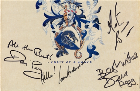 Jethro Tull 1987 Crest of a Knave Band Autographed LP *SLEEVE ONLY*