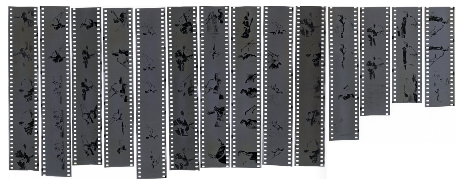 Leonard Cohen 1970 Lot of 62 Black & White Frames From The Place Des Arts In Montreal