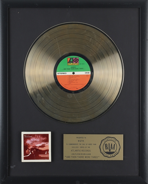 Genesis 1978 ...And Then There Were Three... RIAA Gold Record Award Presented to WQFM