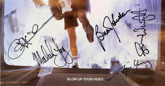 AC/DC 1988 Five Times Autographed Blow Up Your Video Album w COA