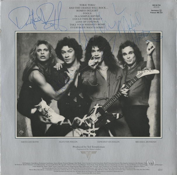 Van Halen 1980 Band Autographed Women & Children First Album With COA