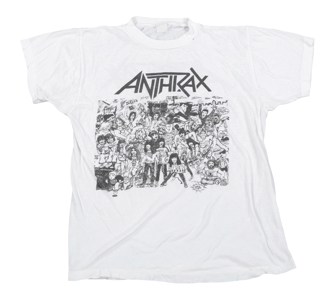 Anthrax 1985 Dan Spitz Worn Charlie Benante Designed No Frills T-Shirt