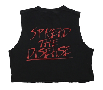 Anthrax 1985 Dan Spitz Worn Spreading the Disease Crop Shirt