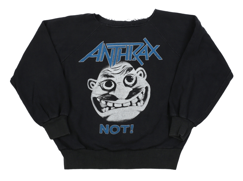 Anthrax 1986 Dan Spitz Worn Spreading the Disease European Tour Sweatshirt