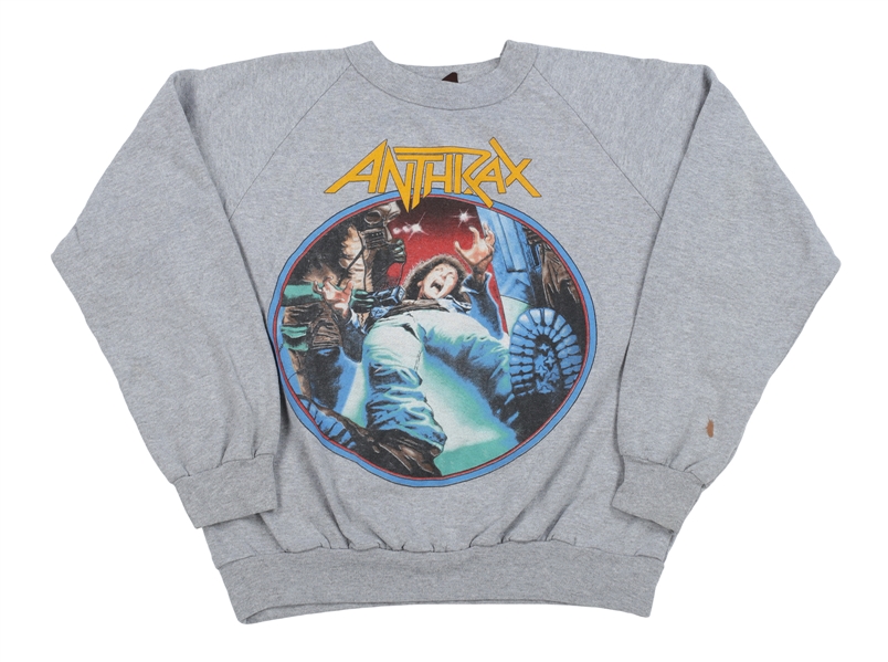 Anthrax 1986 Dan Spitz Worn Spreading the Disease World Tour Sweatshirt