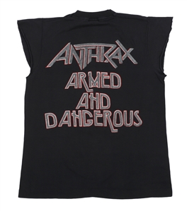 Anthrax 1985 Dan Spitz Worn Armed and Dangerous Shirt