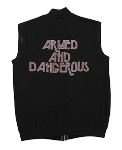 Anthrax 1985 Dan Spitz Owned Armed and Dangerous Sleeveless Zippered Sweatshirt