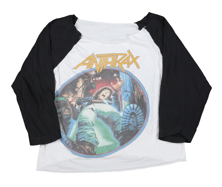 Anthrax 1986 Dan Spitz Owned Spreading the Disease Modified Raglan