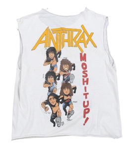 Anthrax 1987 Dan Spitz Owned Among the Living Mosh It Up Concert Shirt