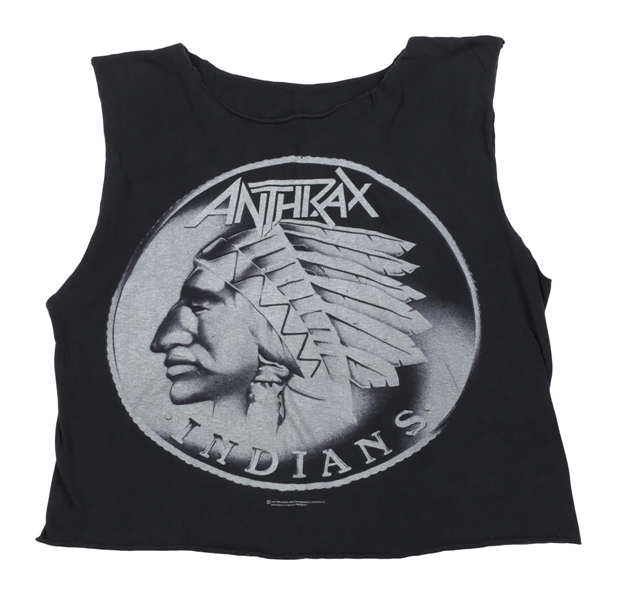 Anthrax 1987 Dan Spitz Owned Indians Modified Concert Shirt