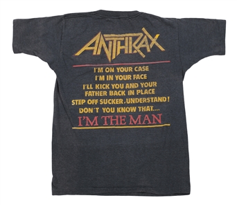 Anthrax 1987 Dan Spitz Owned I'm the Man Shirt