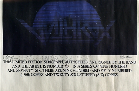 Anthrax 1990 Band & Artist Signed & Numbered Persistence of Time Lithograph