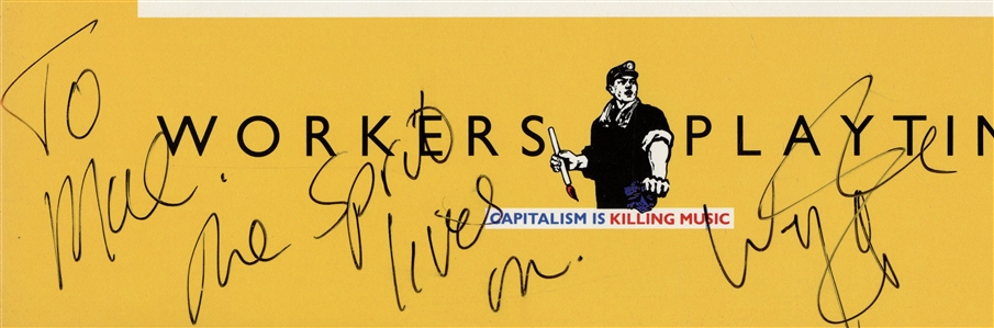 Billy Bragg 1988 Workers Playtime LP Promotional Copy Autographed & Dedicated to Ian McLagan