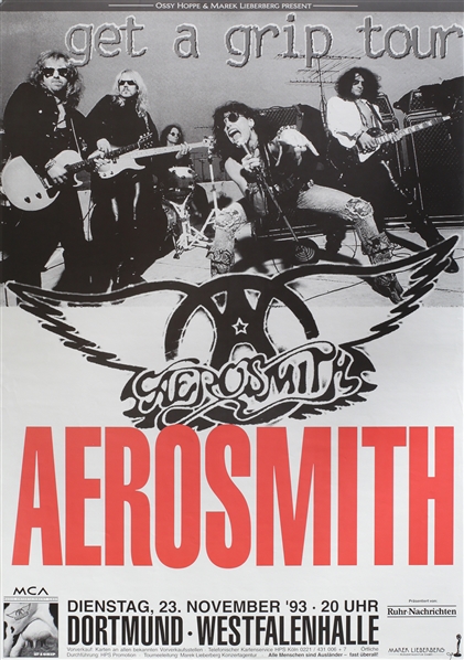 Aerosmith 1993 Get A Grip Dortmund Germany Concert Poster