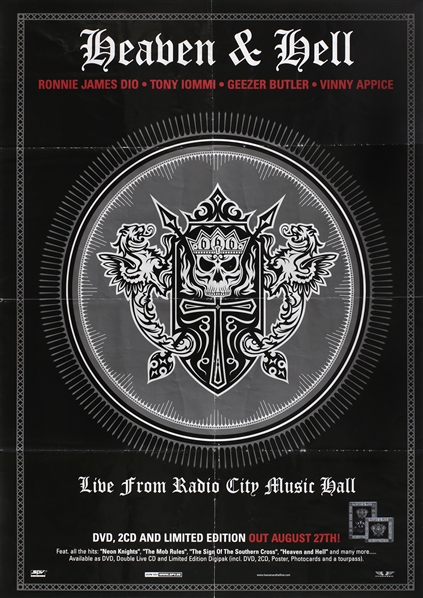 Heaven & Hell Black Sabbath 2007 Live At Radio City Music Hall DVD/CD Release Poster