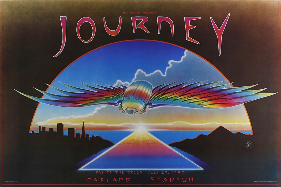 Journey 1980 Day On The Green Oakland California Concert Poster