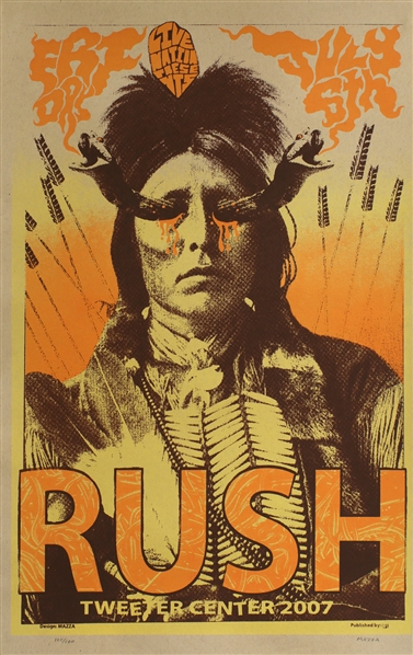 Rush 2007 Snakes & Arrows Limited Edition Chicago Signed & Numbered Concert Poster