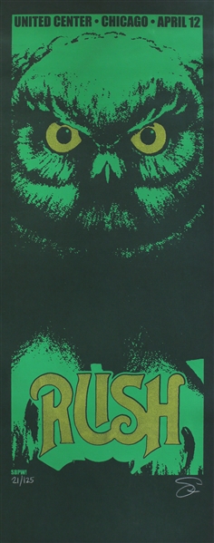 Rush 2011 Time Machine Tour Chicago Signed & Numbered Concert Poster