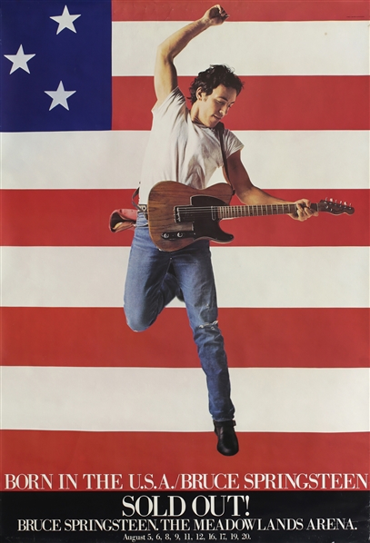 Bruce Springsteen 1984 Born In The USA Multi-Date Meadowlands Concert Poster