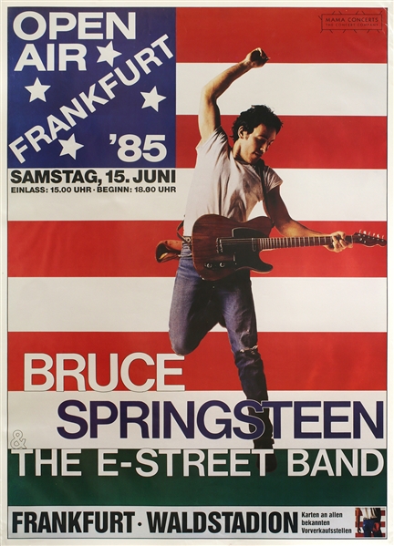 Bruce Springsteen 1985 Born In The USA Open Air Frankfurt Germany Concert Poster