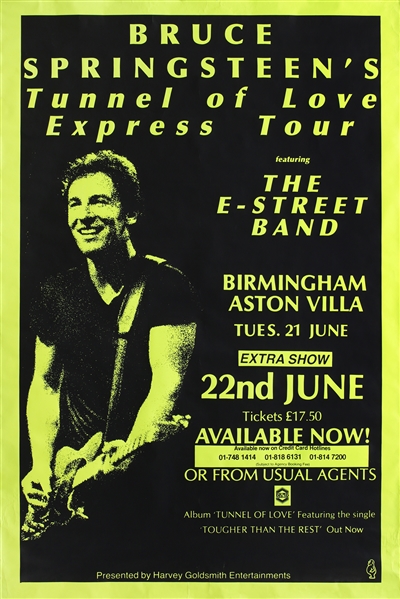 Bruce Springsteen 1988 Tunnel Of Love Express Mutl-Date UK Subway Poster