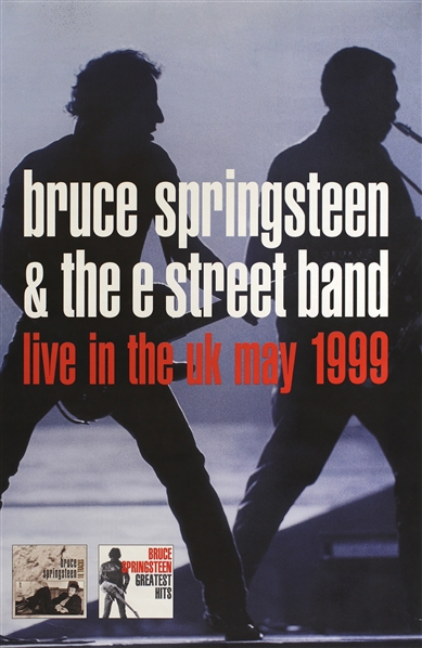 Bruce Springsteen 1999 Live In The UK May 1999 Tour Poster
