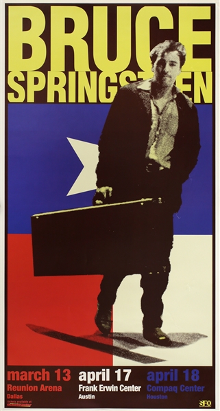 Bruce Springsteen 2000 The Reunion Tour Texas Dates Poster
