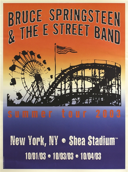 Bruce Springsteen 2003 Summer Tour New York CIty Concert Poster