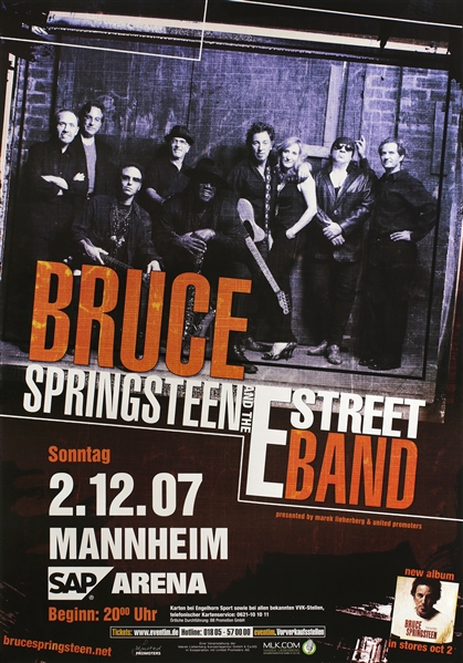 Bruce Springsteen 2007 The Magic Tour Mannheim Germany Concert Poster